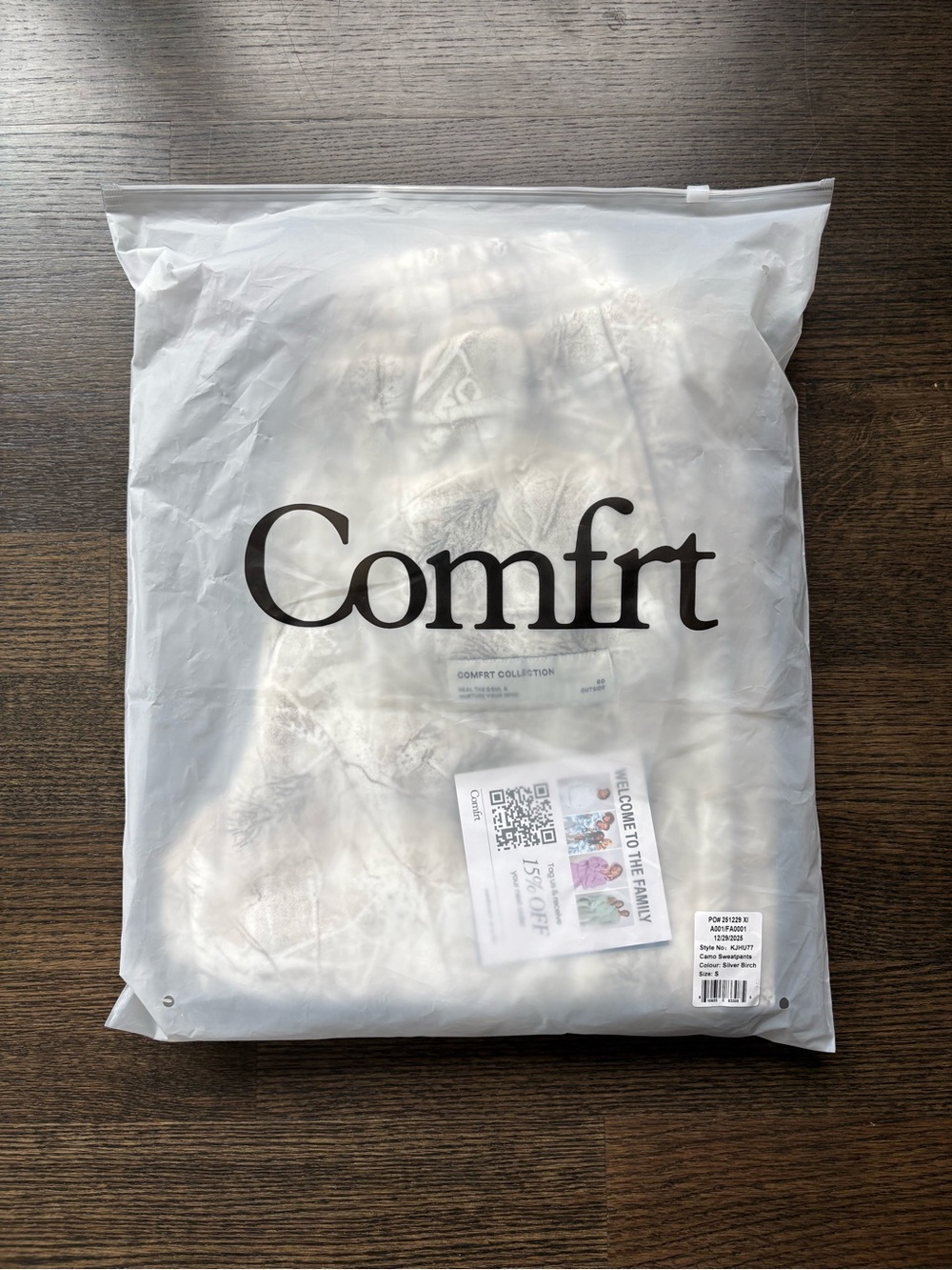BNWT - COMFRT Unisex - Silver Birch Small Sweatpants - NEW!